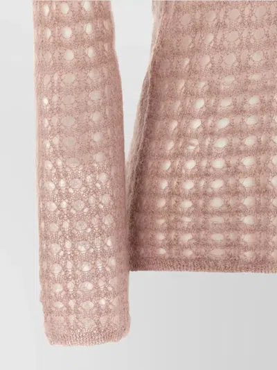 Fabiana Filippi Crochet Sweater Sweaters And Cardigans Pink In Pink