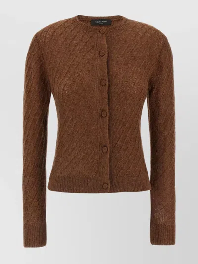 Fabiana Filippi Sequin Crochet Cardigan Sweaters And Cardigans Brown In Brown