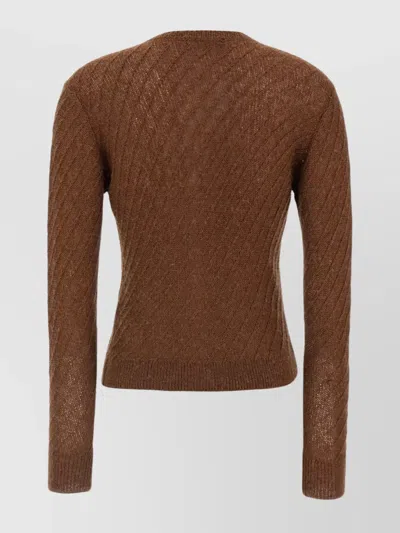 Fabiana Filippi Sequin Crochet Cardigan Sweaters And Cardigans Brown In Brown