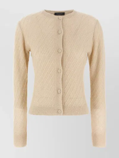 Fabiana Filippi Sequin Crochet Cardigan Sweaters And Cardigans Beige In Neutral