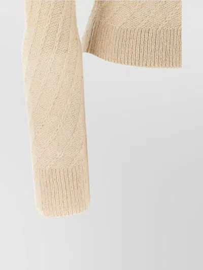 Fabiana Filippi Sequin Crochet Cardigan Sweaters And Cardigans Beige In Neutral