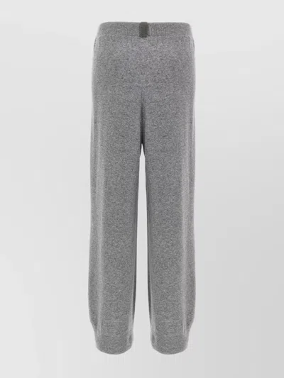 Fabiana Filippi Trousers Featuring Jewel Detail And Elastic Waistband In Gray