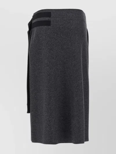 Jil Sander Flannel Skirt In Gray