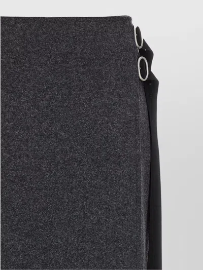 Jil Sander Flannel Skirt In Gray