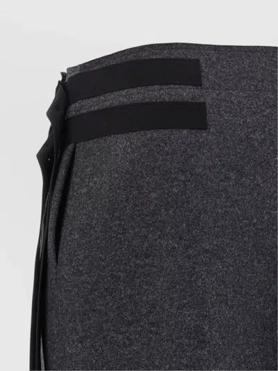 Jil Sander Flannel Skirt In Gray