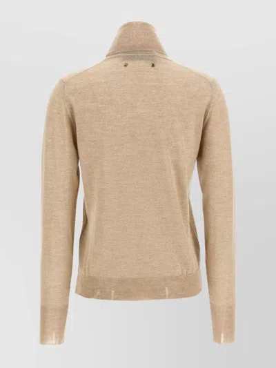 Golden Goose 'dilara' Ribbed Turtleneck Sweater With Long Sleeves