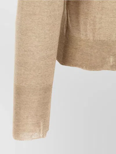 Golden Goose 'dilara' Ribbed Turtleneck Sweater With Long Sleeves