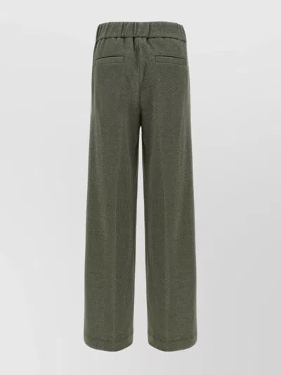 Peserico Shimmering Sweatpants Drawstring Waistband In Green