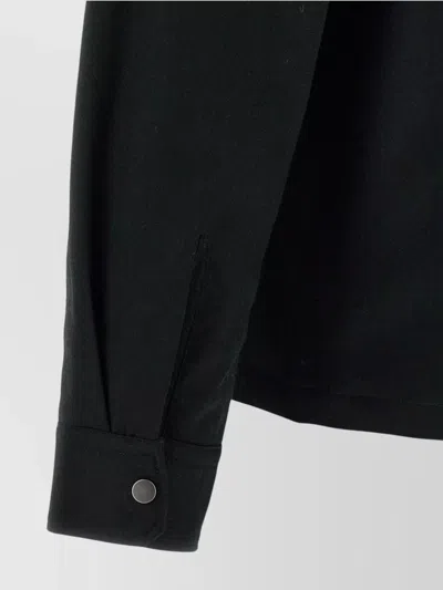 Zegna Padded Techmerino Shirt Jacket In Black