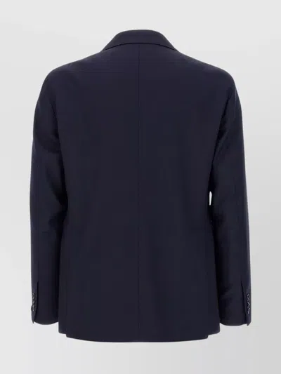 Tagliatore Notch Lapel Single Breasted Suit Dress In Blue