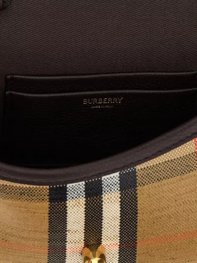 Burberry Mini Handbag With Check Pattern And Top Handle