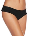 Tory Burch Smocked Costa Hipster Swim Bikini Bottom In Black