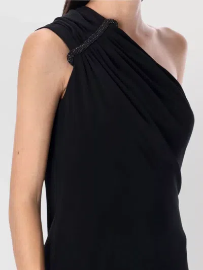 Tom Ford Mini Dress One Shoulder Crystal Brooch