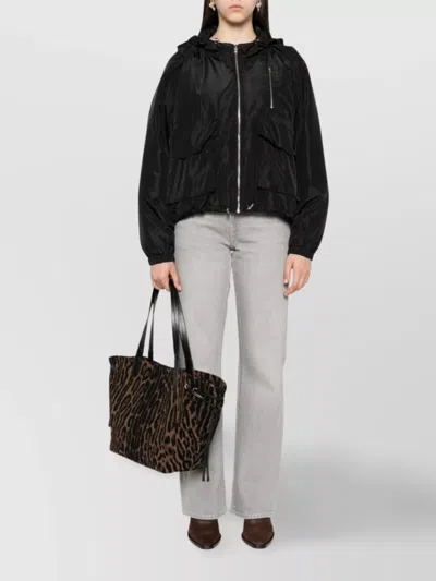 Iro Hooded Pocketed Bomber Jacket