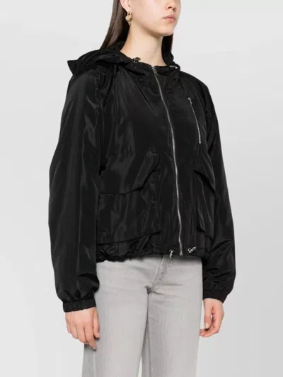 Iro Hooded Pocketed Bomber Jacket