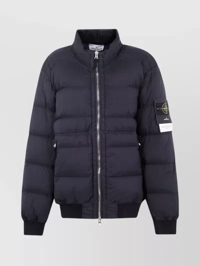 Stone Island Quilted High Collar Bomber Jacket