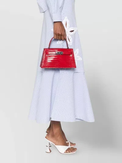 Tory Burch Small Leather Shoulder Bag Crocodile Effect