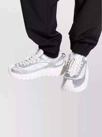 Moncler Two-tone Fabric And Leather Trailgrip Sneakers