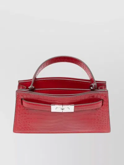 Tory Burch Small Leather Shoulder Bag Crocodile Effect