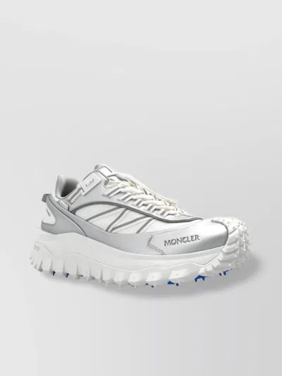 Moncler Two-tone Fabric And Leather Trailgrip Sneakers