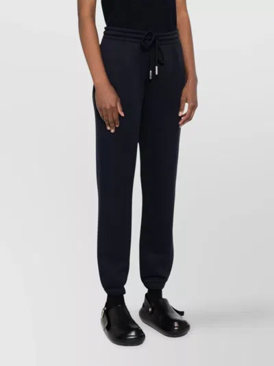 Moncler Blue Cotton Jogging Pants In Blue