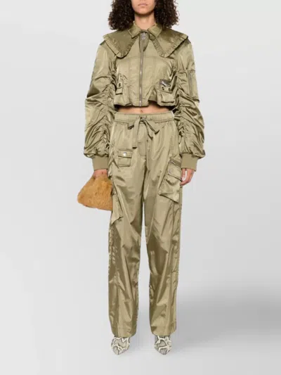 Ganni Nylon Short Bomber Jacket