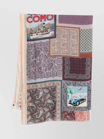 Pierre Louise Mascia Como Lake Silk Printed Scarf