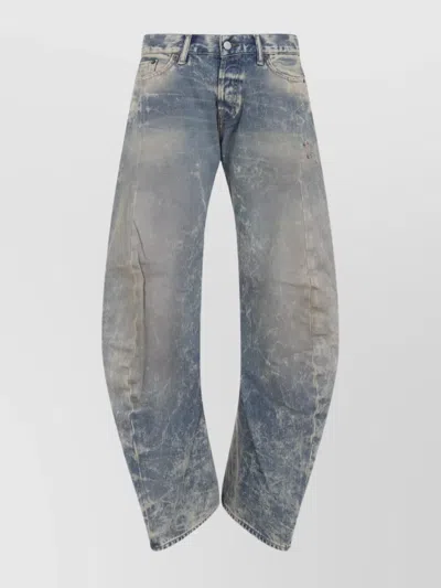 Acne Studios Distressed Low Waist Cotton Jeans