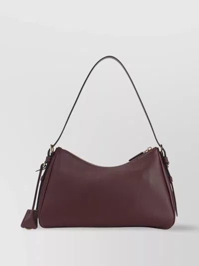 Prada Medium Aimee Shoulder Bag In Leather In Red