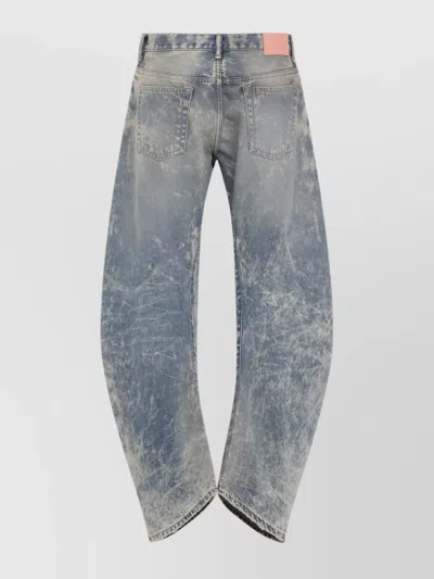 Acne Studios Distressed Low Waist Cotton Jeans