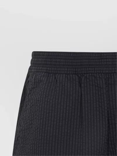 Carhartt Wip Embroidered Cotton Toland Short In Black