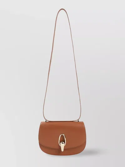 Giorgio Armani Calf Leather Shoulder Bag With Golden-toned Hardware