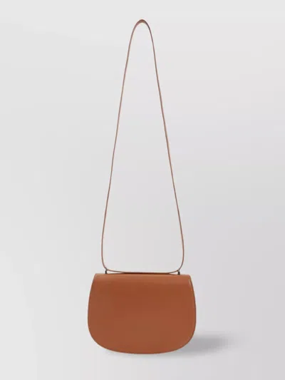 Giorgio Armani Calf Leather Shoulder Bag With Golden-toned Hardware