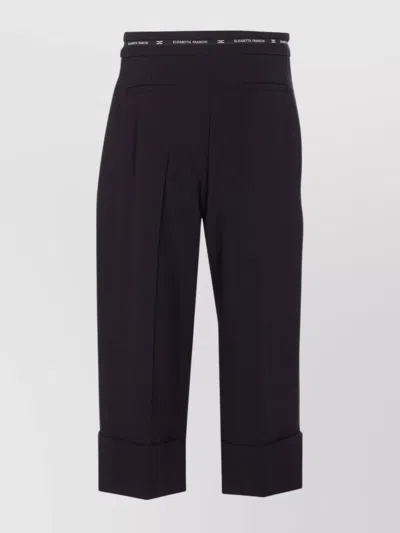Elisabetta Franchi Tailored Wide Leg Cropped Trousers