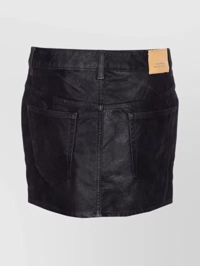 Isabel Marant Étoile Isabel Marant Etoile Black Synthetic Leather Kimmy Mini Skirt In Black