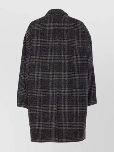 Isabel Marant Étoile Isabel Marant Etoile Plaid Wool Single-breasted Coat In Gray