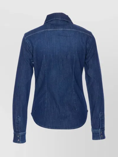 Liu •jo Denim Shirt With Crystals And Studs