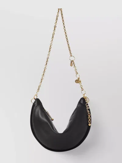Chloé Curved Leather Shoulder Bag Charms
