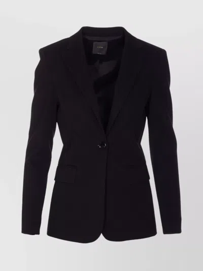 Pinko Flap Pockets Long Sleeves Notched Lapels In Black