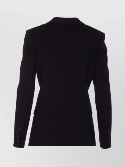 Pinko Flap Pockets Long Sleeves Notched Lapels In Black