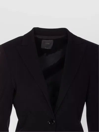 Pinko Flap Pockets Long Sleeves Notched Lapels In Black