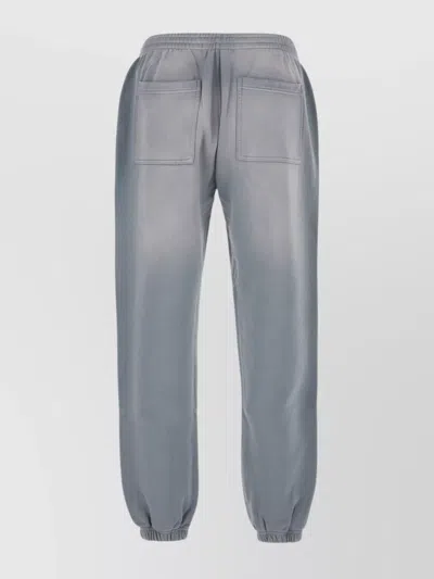 Represent Cotton Joggers With Elastic Waistband And Cuffs In Gray