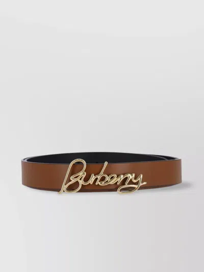 Burberry Adjustable Reversible Belts Smooth Finish In Black