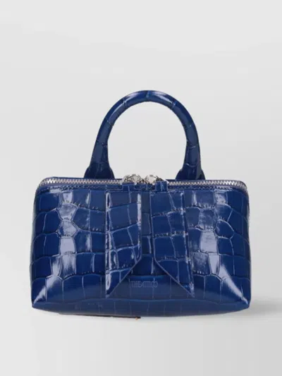 Attico Crocodile Top Handle Structured Cross-body Bag