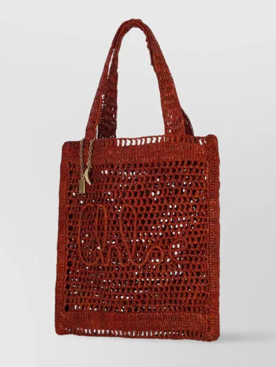Chloé Tote Bag With Dual Handles And Woven Design