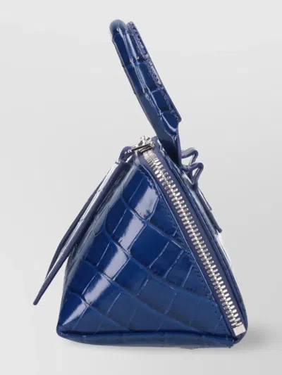 Attico Crocodile Top Handle Structured Cross-body Bag