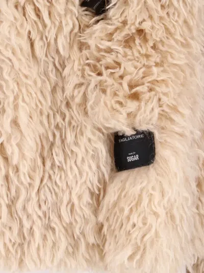 Tagliatore Faux Fur Texture Jacket In Brown