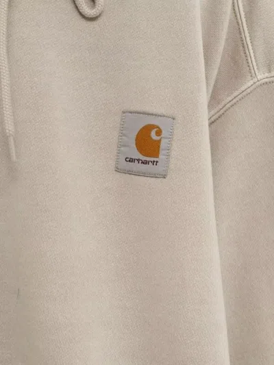 Carhartt Hooded Sweatshirt With Drawstring And Pockets In Neutral