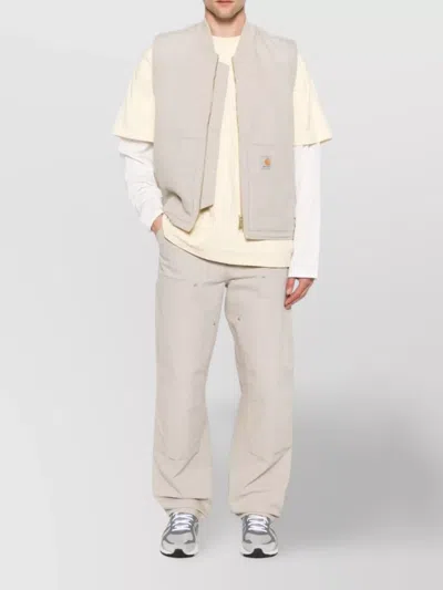 Carhartt Double Knee Cotton Blend Trousers In Neutral