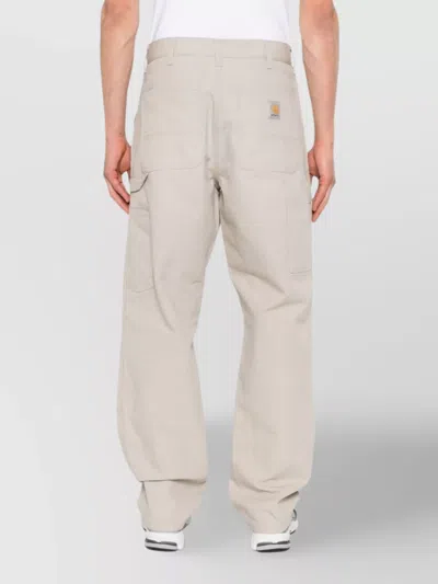 Carhartt Double Knee Cotton Blend Trousers In Neutral